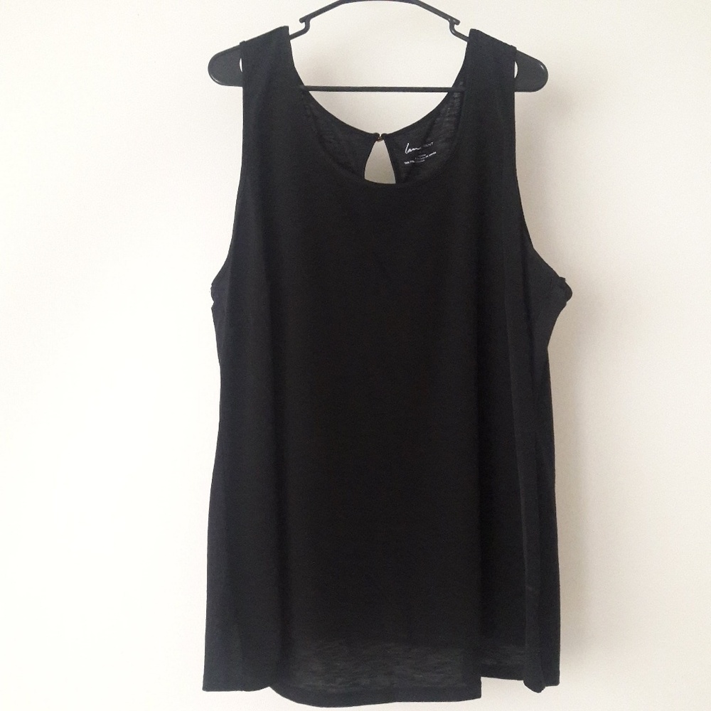 NWOT Lane Bryant black sleeveless top plus 26/28